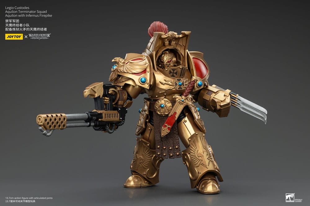 Warhammer The Horus Heresy Actionfigur 1/18 Legio Custodes Aquilon Terminator Squad Aquilon with Infernus Firepike 14 cm         - Versand: 5-7 Tage nach Bestellung