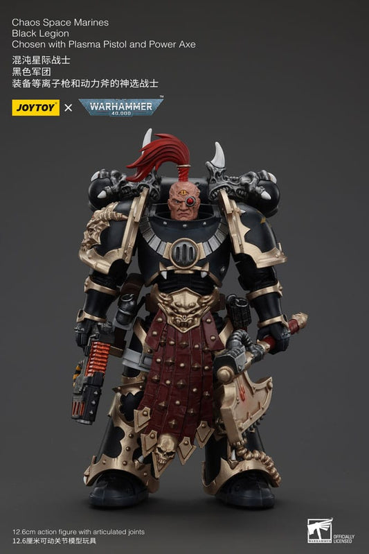 Warhammer 40k Actionfigur Chaos Space Marines Black Legion Chosen with Plasma Pistol and Power Axe 20 cm - Versand: 5-7 Tage nach Bestellung