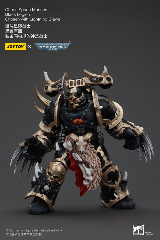 Warhammer 40k Actionfigur Chaos Space Marines Black Legion Chosen with Lightning Claws 20 cm - Versand: 5-7 Tage nach Bestellung