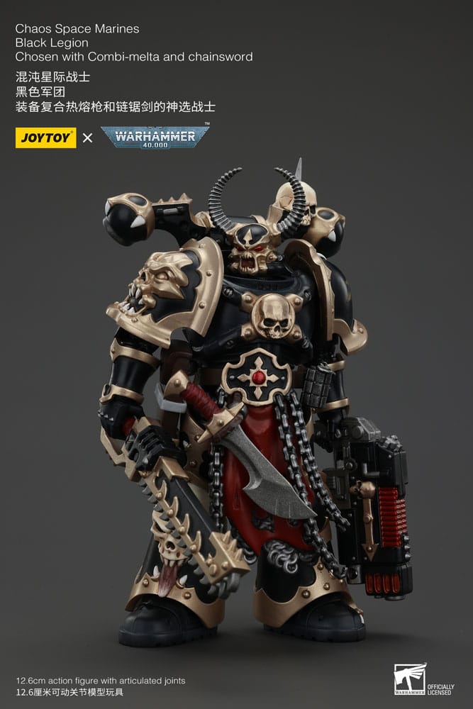 Warhammer 40k Actionfigur Chaos Space Marines Black Legion Chosen with Combi-melta and chainsword 20 cm - Versand: 5-7 Tage nach Bestellung