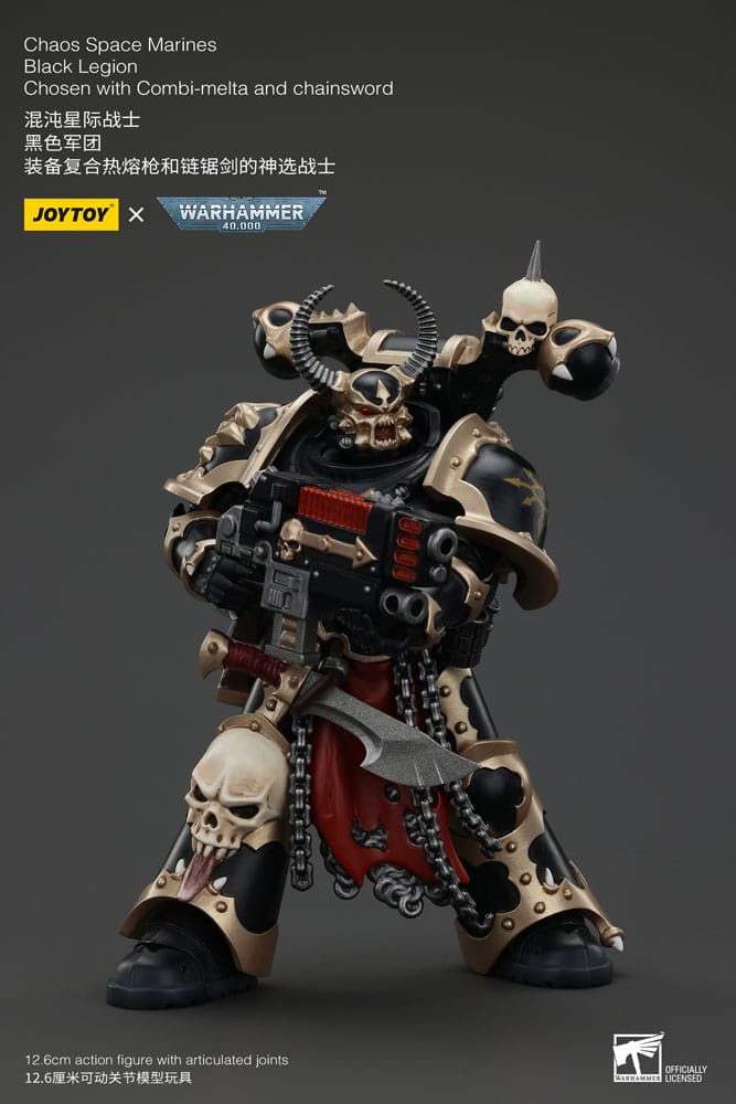 Warhammer 40k Actionfigur Chaos Space Marines Black Legion Chosen with Combi-melta and chainsword 20 cm - Versand: 5-7 Tage nach Bestellung