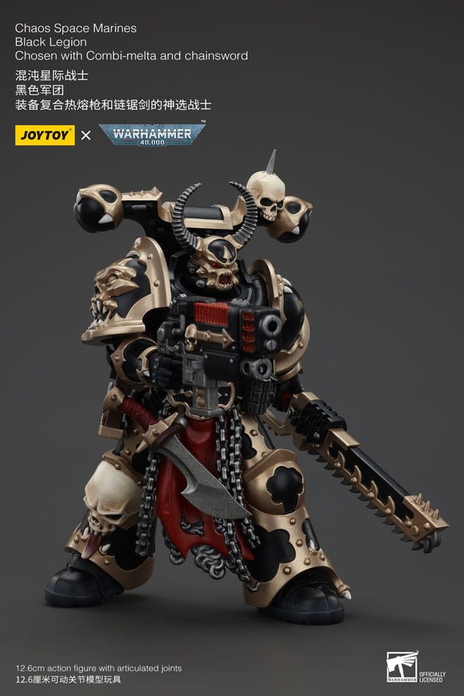 Warhammer 40k Actionfigur Chaos Space Marines Black Legion Chosen with Combi-melta and chainsword 20 cm - Versand: 5-7 Tage nach Bestellung