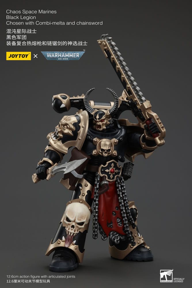Warhammer 40k Actionfigur Chaos Space Marines Black Legion Chosen with Combi-melta and chainsword 20 cm - Versand: 5-7 Tage nach Bestellung