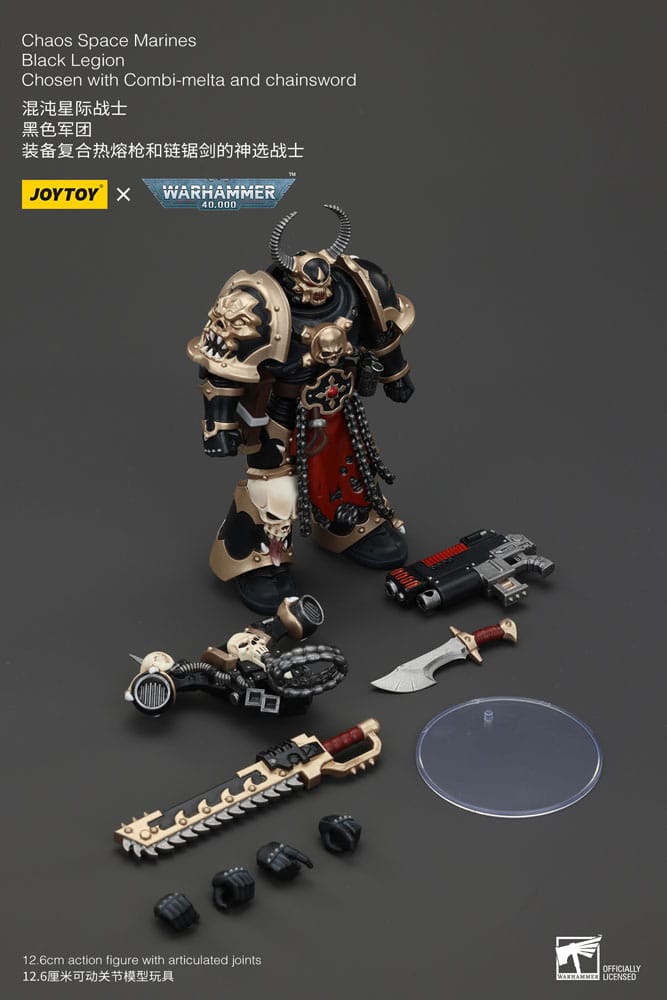 Warhammer 40k Actionfigur Chaos Space Marines Black Legion Chosen with Combi-melta and chainsword 20 cm - Versand: 5-7 Tage nach Bestellung