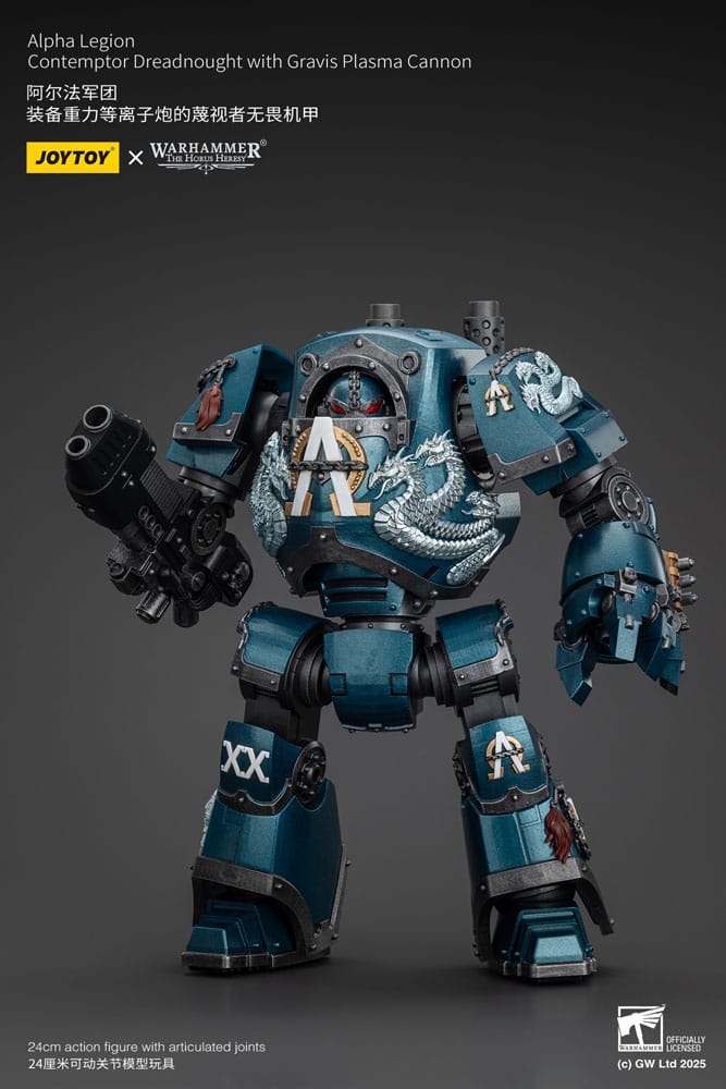 Warhammer The Horus Heresy Actionfigur Alpha Legion Contemptor Dreadnought with Gravis Plasma Cannon 25 cm - Preorder - ETA: 25.09.2025