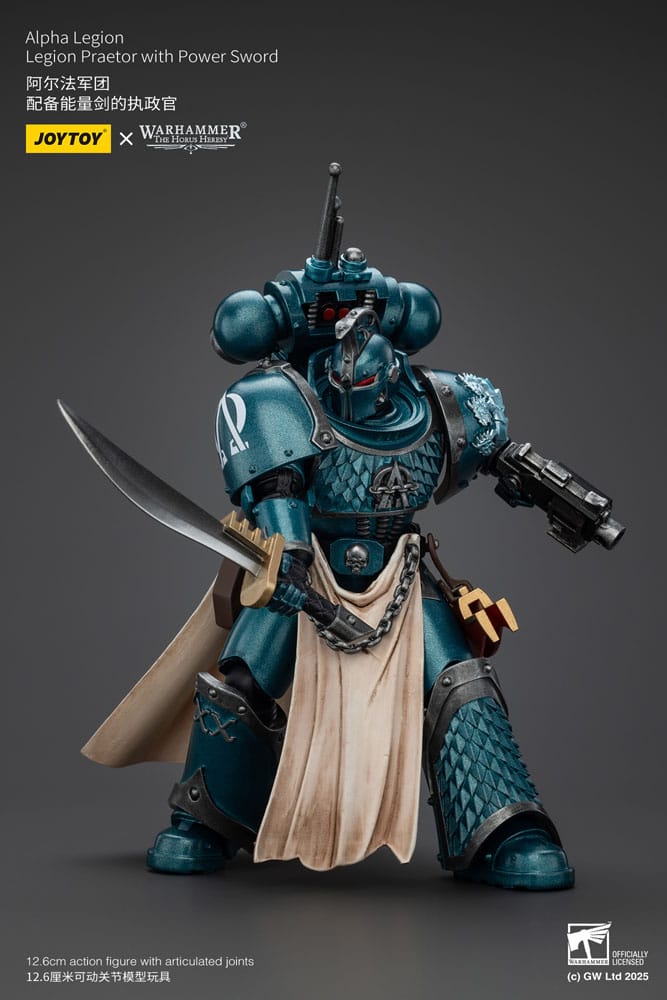 Warhammer The Horus Heresy Actionfigur Alpha Legion Praetor with Power Sword 20 cm - Preorder - ETA: 08.09.2025