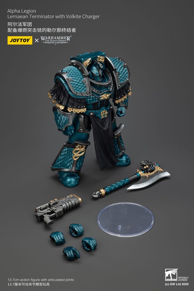 Warhammer The Horus Heresy Actionfigur Alpha Legion Lernaean Terminator with Volkite Charger 20 cm - Preorder - ETA: 20.11.2025