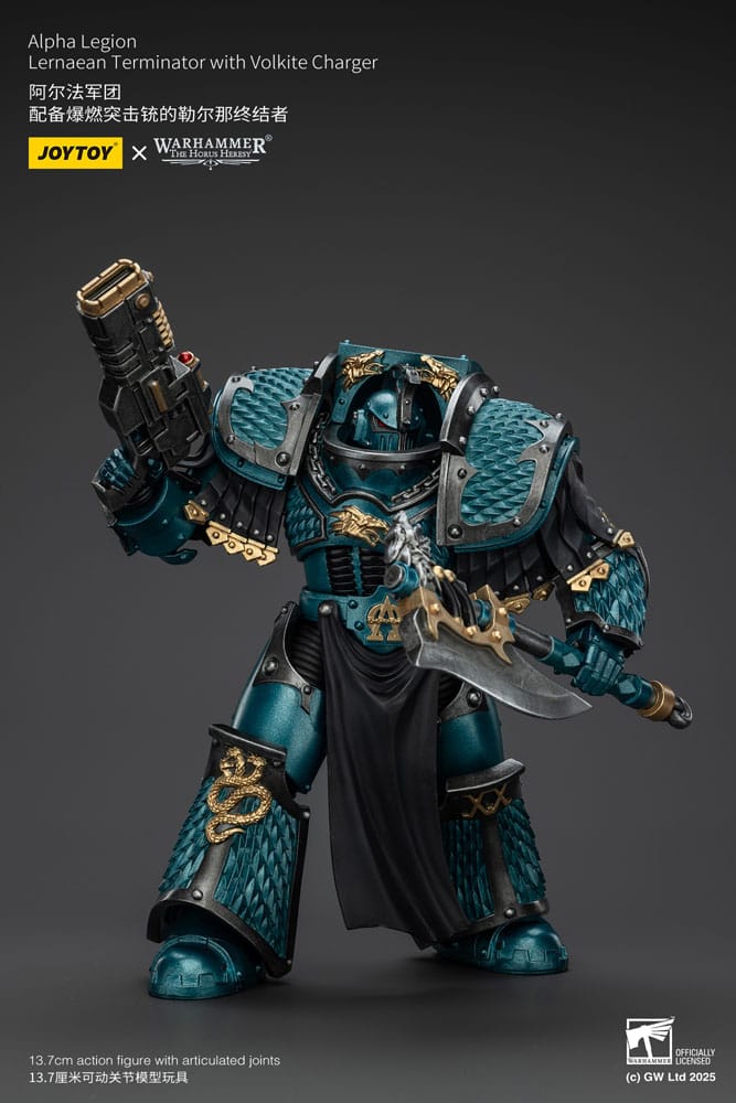 Warhammer The Horus Heresy Actionfigur Alpha Legion Lernaean Terminator with Volkite Charger 20 cm - Preorder - ETA: 20.11.2025
