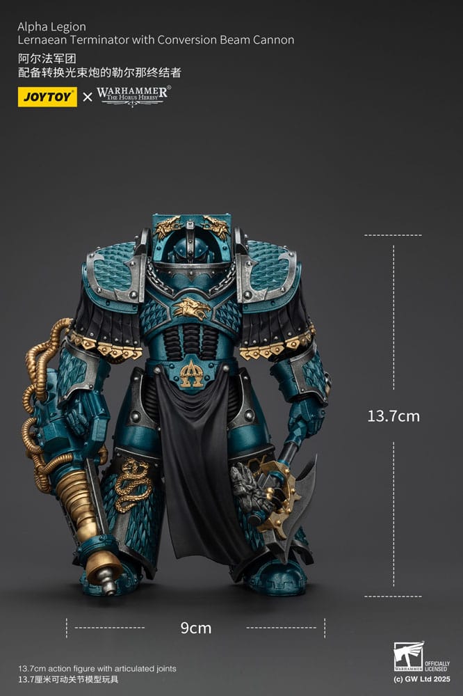 Warhammer The Horus Heresy Actionfigur Alpha Legion Lernaean Terminator with Conversion Beam Cannon 20 cm - Preorder - ETA: 08.09.2025