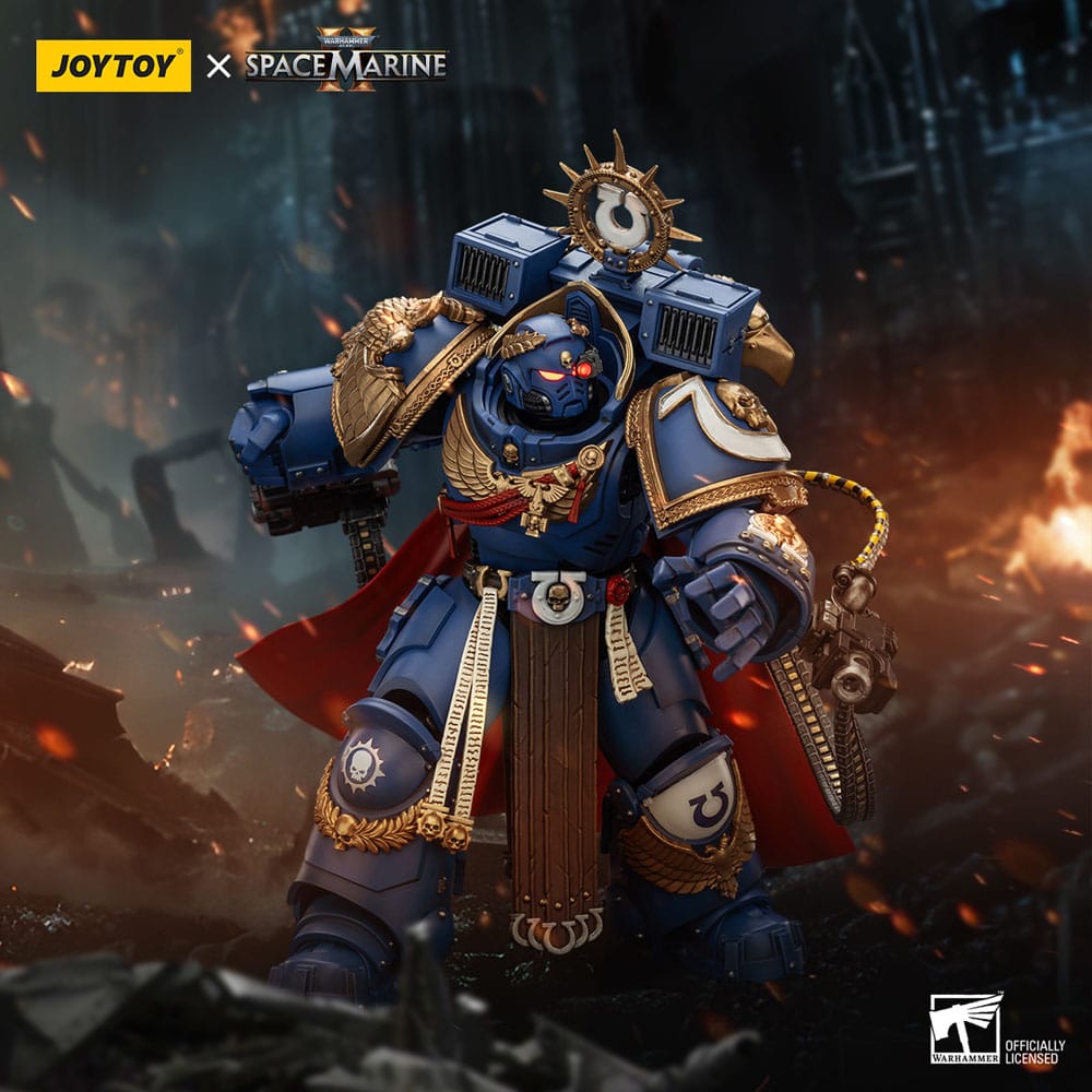 Warhammer 40k Actionfigur Ultramarines Marneus Calgar Chapter Master with MKX Gravis Armour and Gauntlets of Ultramar 20 cm - Preorder - ETA: 07.11.2025