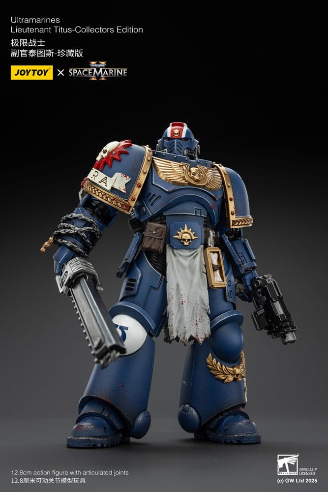 Warhammer 40,000: Space Marine 2 Actionfigur Ultramarines Lieutenant Titus Collectors Edition 13 cm - Preorder - ETA: 07.11.2025