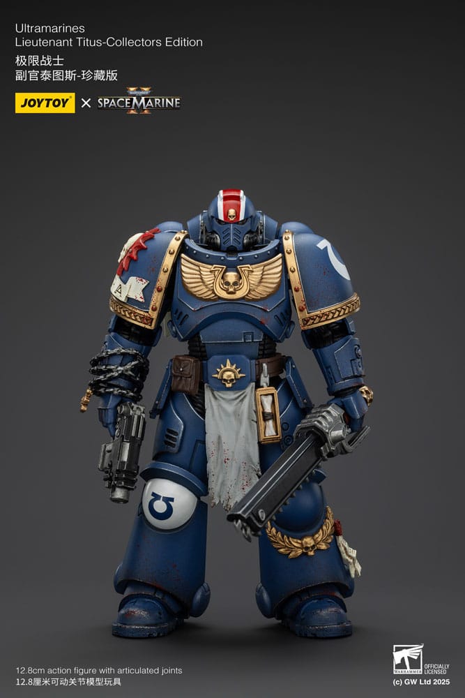 Warhammer 40,000: Space Marine 2 Actionfigur Ultramarines Lieutenant Titus Collectors Edition 13 cm - Preorder - ETA: 07.11.2025