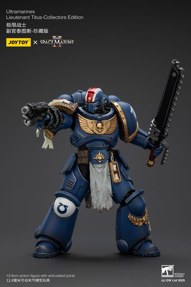 Warhammer 40,000: Space Marine 2 Actionfigur Ultramarines Lieutenant Titus Collectors Edition 13 cm - Preorder - ETA: 07.11.2025