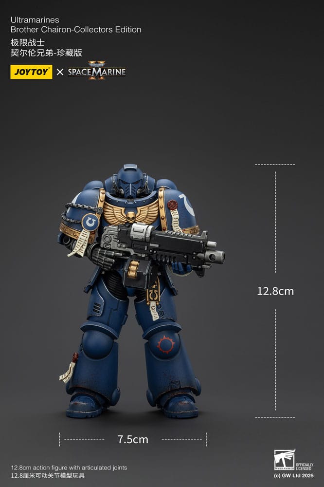 Warhammer 40,000: Space Marine 2 Actionfigur Ultramarines Brother Chairon Collectors Edition 13 cm - Versand: 5-7 Tage nach Bestellung