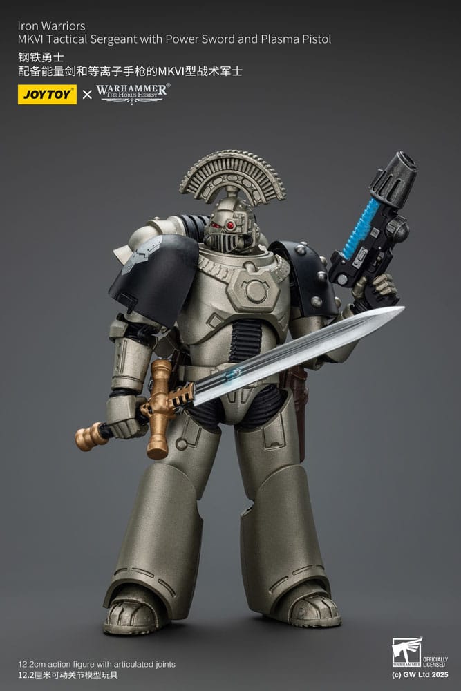 Warhammer The Horus Heresy Actionfigur 1/18 lron Warriors MKVI Tactical Sergeant with Power Sword and Plasma Pistol 12 cm - Preorder - ETA: 26.01.2026