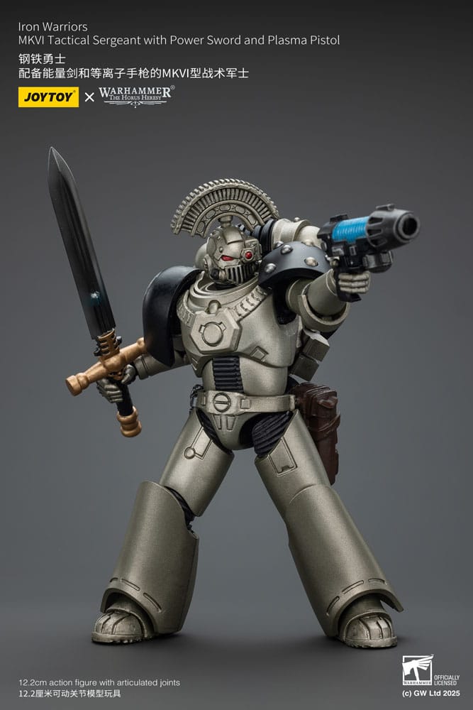 Warhammer The Horus Heresy Actionfigur 1/18 lron Warriors MKVI Tactical Sergeant with Power Sword and Plasma Pistol 12 cm - Preorder - ETA: 26.01.2026