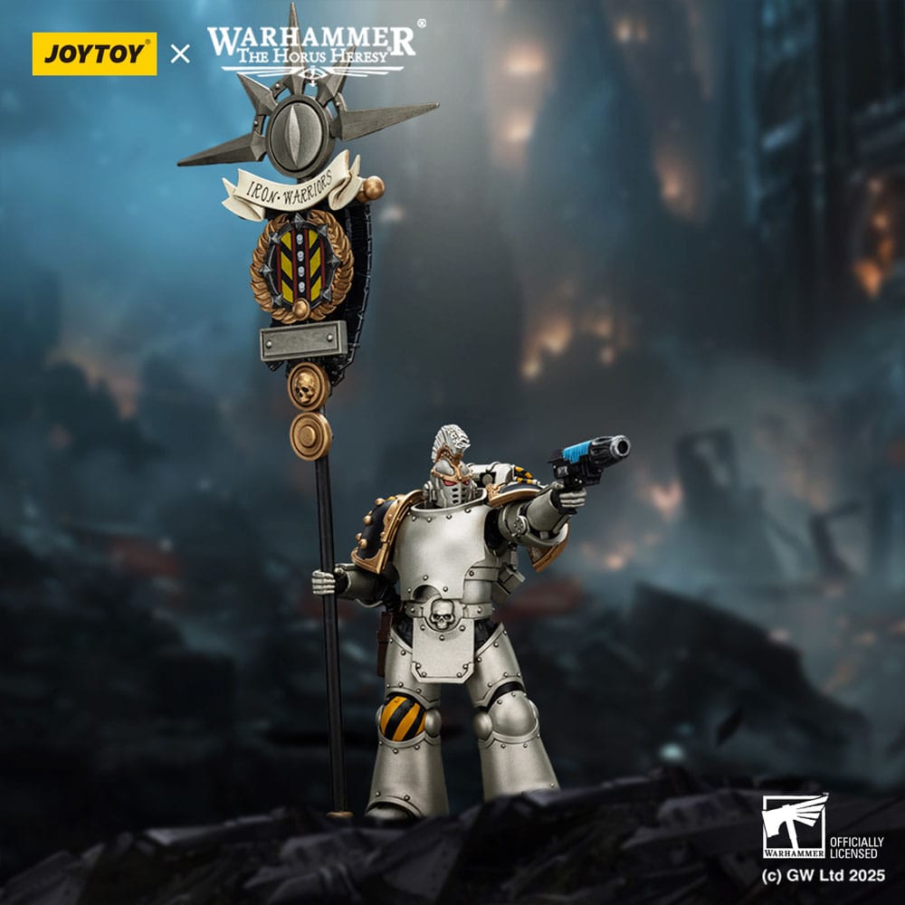 Warhammer The Horus Heresy Actionfigur 1/18 lron Warriors Command Squad Chosen with Legion Standard 12 cm - Preorder - ETA: 26.01.2026
