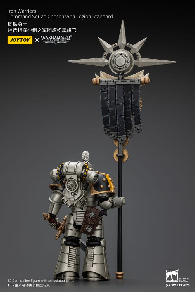 Warhammer The Horus Heresy Actionfigur 1/18 lron Warriors Command Squad Chosen with Legion Standard 12 cm - Preorder - ETA: 26.01.2026