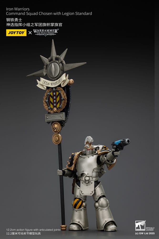 Warhammer The Horus Heresy Actionfigur 1/18 lron Warriors Command Squad Chosen with Legion Standard 12 cm - Preorder - ETA: 26.01.2026