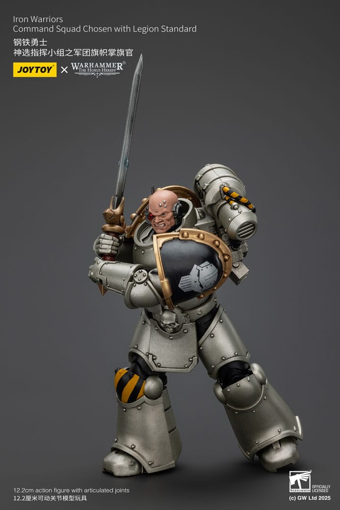 Warhammer The Horus Heresy Actionfigur 1/18 lron Warriors Command Squad Chosen with Legion Standard 12 cm - Preorder - ETA: 26.01.2026