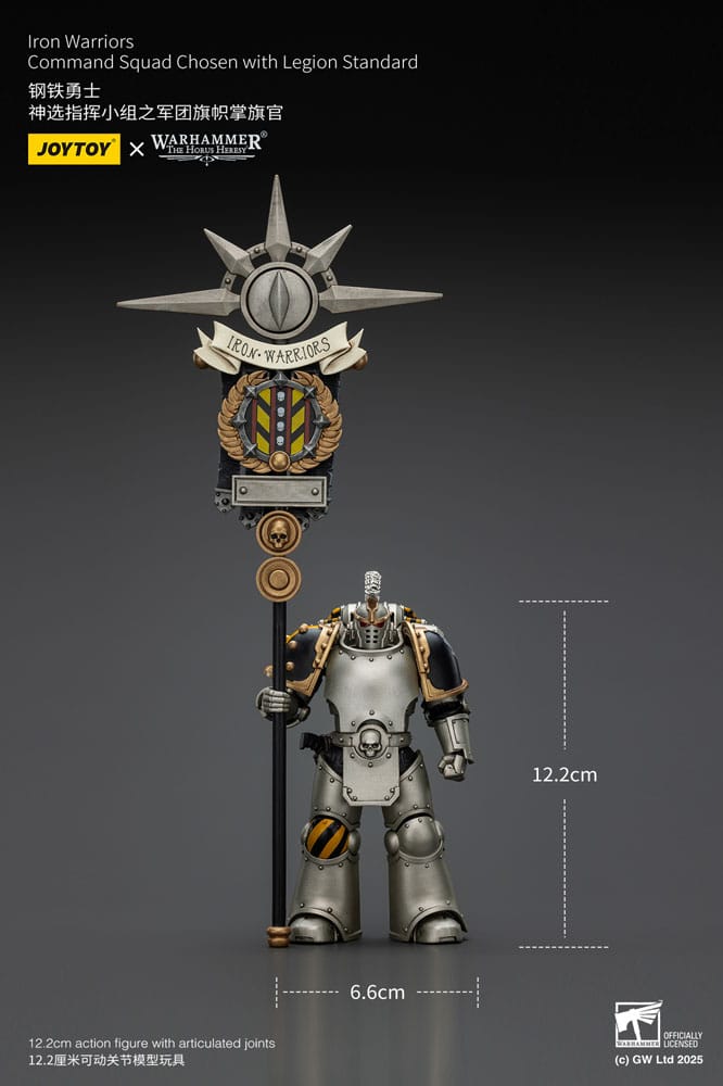 Warhammer The Horus Heresy Actionfigur 1/18 lron Warriors Command Squad Chosen with Legion Standard 12 cm - Preorder - ETA: 26.01.2026