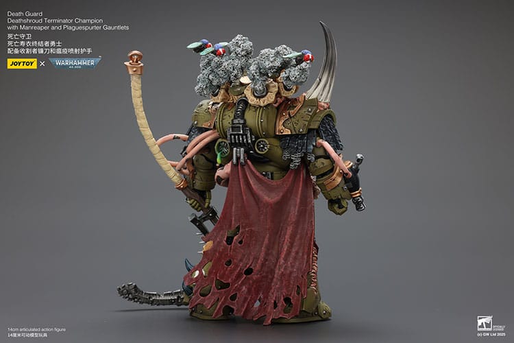 Warhammer 40k Actionfigur 1/18 Death Guard Deathshroud Terminator Championwith Manreaper and Plaguespurter Gauntlets 14 cm  - Preorder - ETA: 19.03.2026