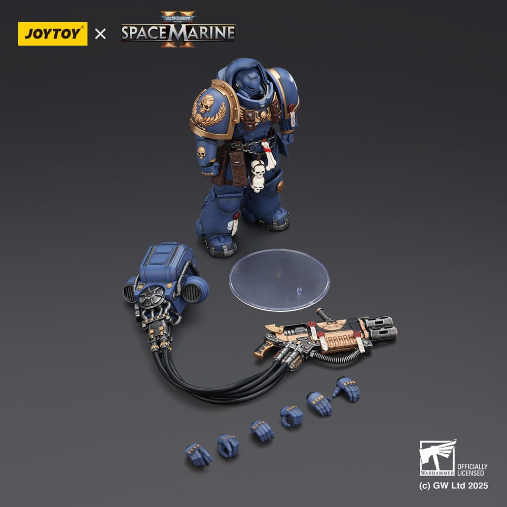 Warhammer 40,000: Space Marine 2 Actionfigur Ultramarines Heavy Artificer Armor with Relic Multi-Melta 13 cm - Preorder - ETA: 25.04.2026