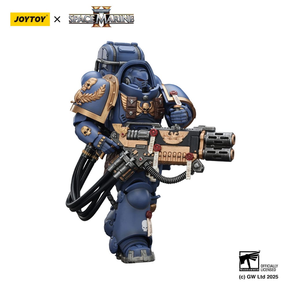 Warhammer 40,000: Space Marine 2 Actionfigur Ultramarines Heavy Artificer Armor with Relic Multi-Melta 13 cm - Preorder - ETA: 25.04.2026