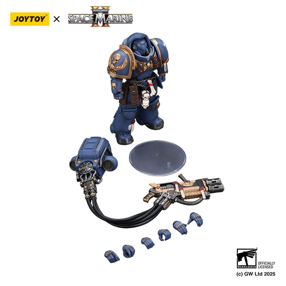Warhammer 40,000: Space Marine 2 Actionfigur Ultramarines Heavy Artificer Armor with Relic Multi-Melta 13 cm - Preorder - ETA: 25.04.2026