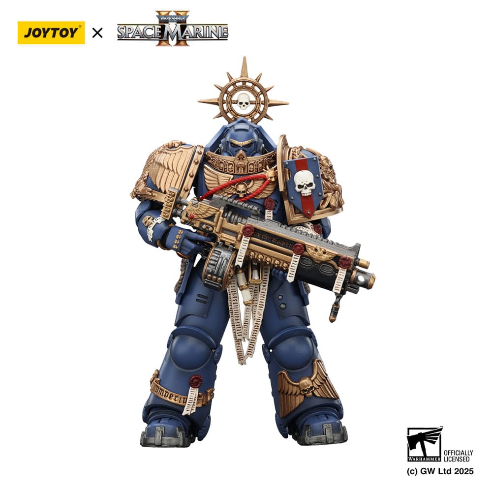 Warhammer 40,000: Space Marine 2 Actionfigur Ultramarines Heavy Relic Primus Armor with Heavy Relic Bolt Rifle 13 cm - Preorder - ETA: 25.04.2026