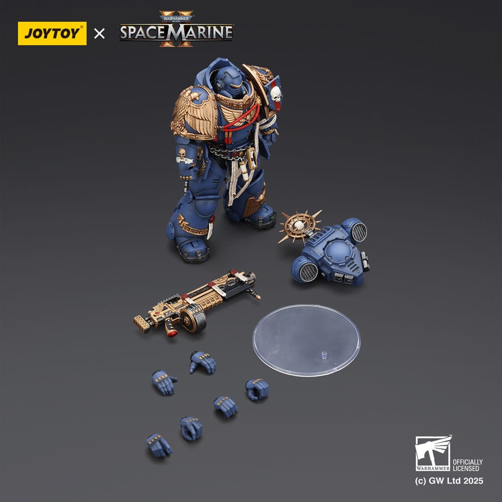 Warhammer 40,000: Space Marine 2 Actionfigur Ultramarines Heavy Relic Primus Armor with Heavy Relic Bolt Rifle 13 cm - Preorder - ETA: 25.04.2026