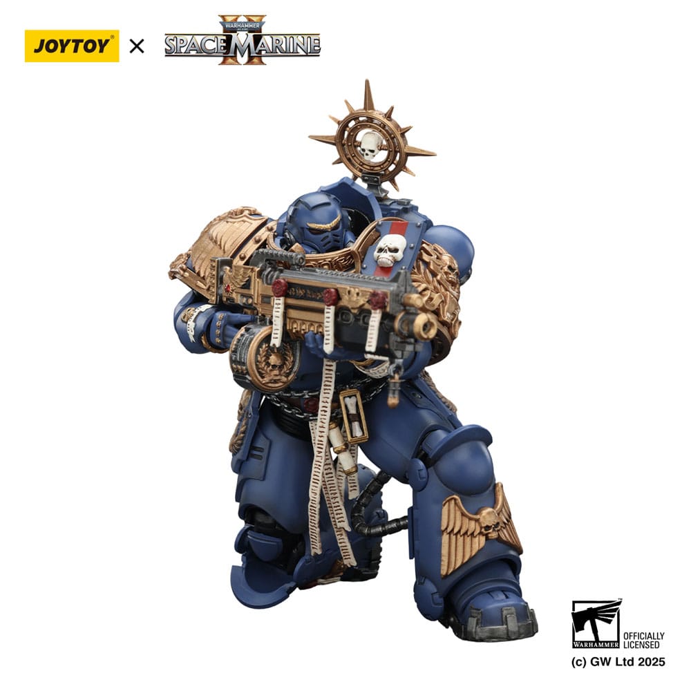 Warhammer 40,000: Space Marine 2 Actionfigur Ultramarines Heavy Relic Primus Armor with Heavy Relic Bolt Rifle 13 cm - Preorder - ETA: 25.04.2026