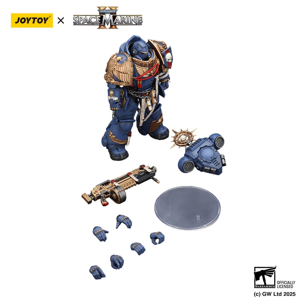 Warhammer 40,000: Space Marine 2 Actionfigur Ultramarines Heavy Relic Primus Armor with Heavy Relic Bolt Rifle 13 cm - Preorder - ETA: 25.04.2026