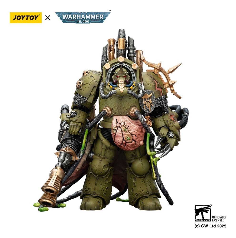Warhammer 40,000 Actionfigur Death Guard Lord of Virulence with Power Fist and Twin Plague Spewer 14 cm - Versand: 7 Tage nach Bestellung