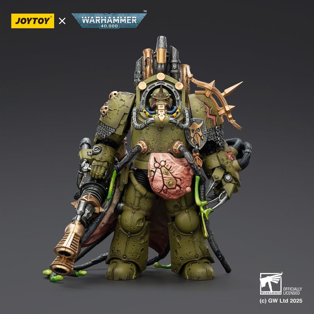 Warhammer 40,000 Actionfigur Death Guard Lord of Virulence with Power Fist and Twin Plague Spewer 14 cm - Versand: 7 Tage nach Bestellung