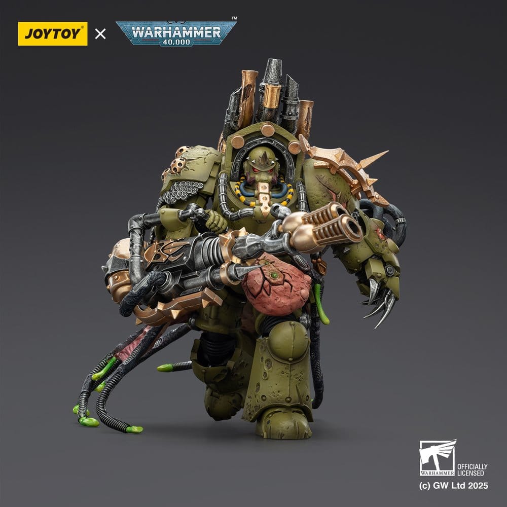 Warhammer 40,000 Actionfigur Death Guard Lord of Virulence with Power Fist and Twin Plague Spewer 14 cm - Versand: 7 Tage nach Bestellung
