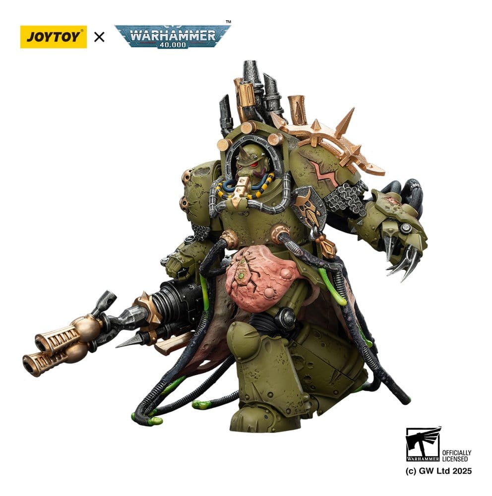 Warhammer 40,000 Actionfigur Death Guard Lord of Virulence with Power Fist and Twin Plague Spewer 14 cm - Versand: 7 Tage nach Bestellung