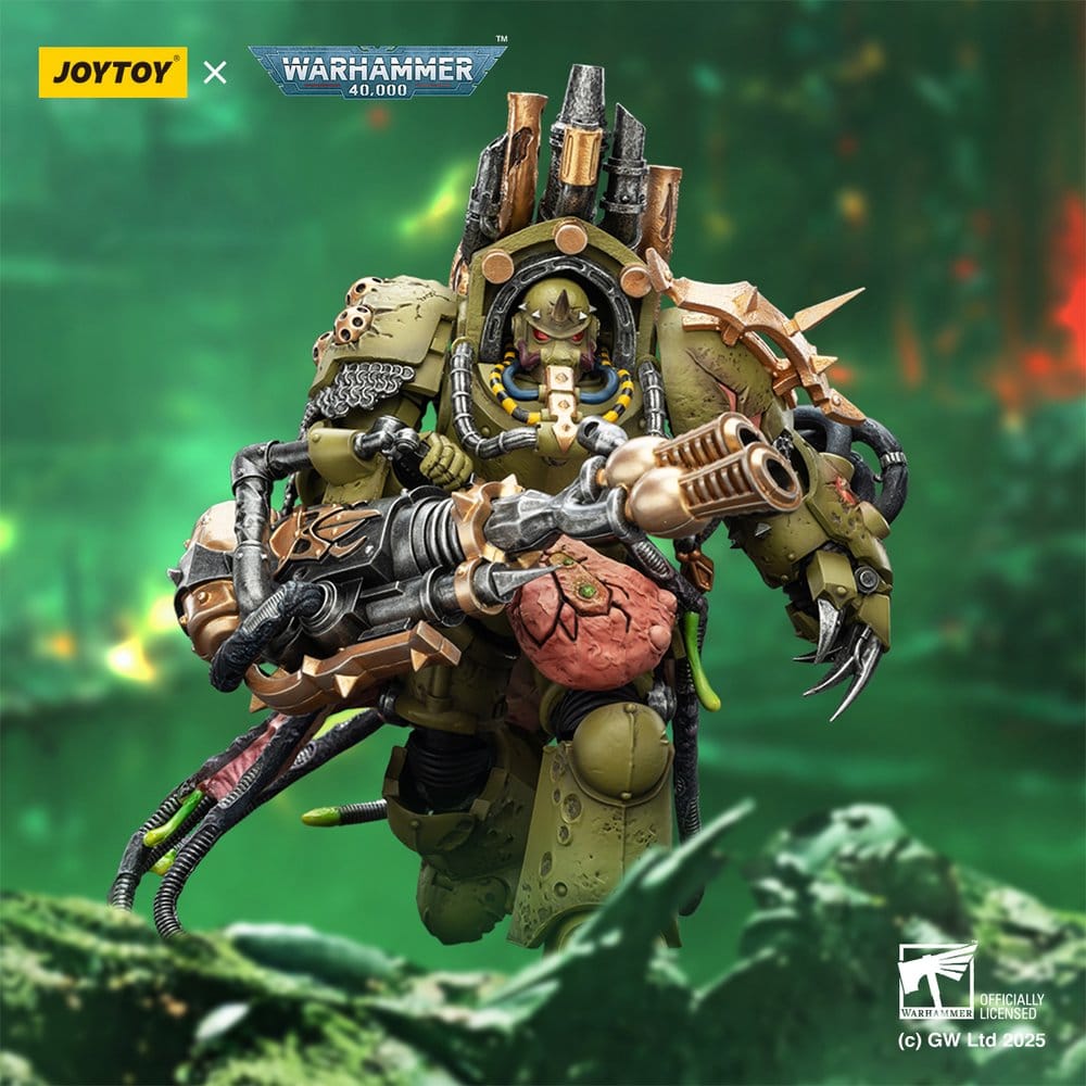 Warhammer 40,000 Actionfigur Death Guard Lord of Virulence with Power Fist and Twin Plague Spewer 14 cm - Versand: 7 Tage nach Bestellung