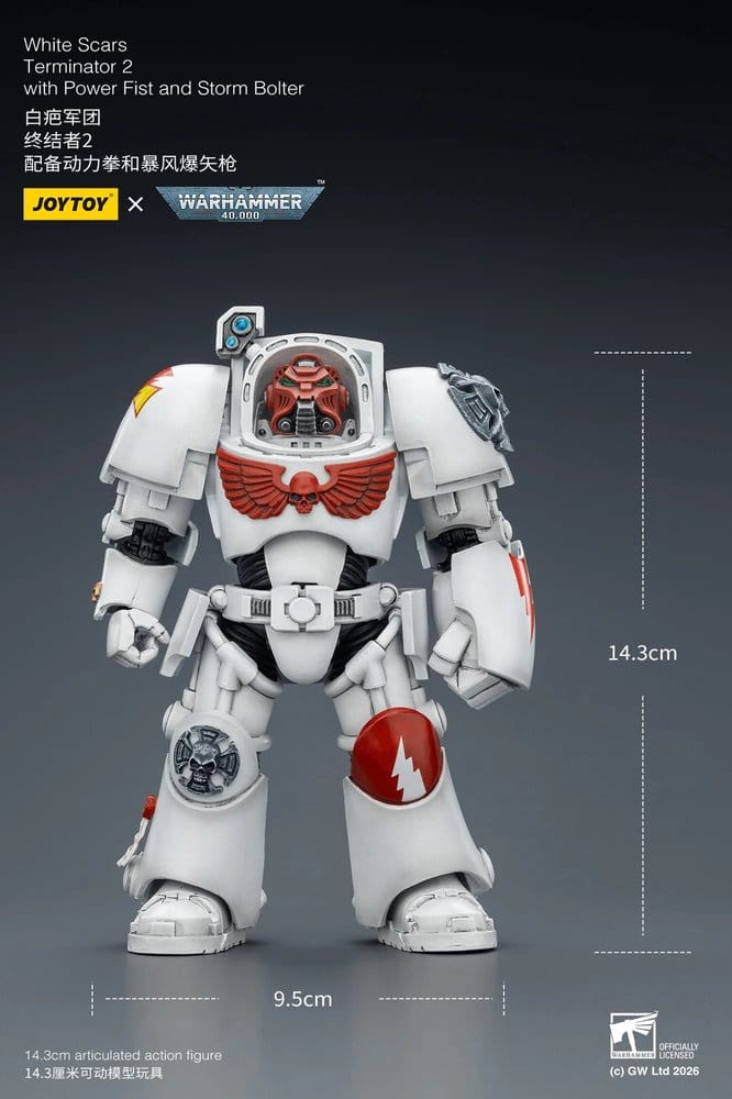 Warhammer 40,000 Actionfigur White Scars Terminator 2 with Power Fist and Storm Bolter 14 cm - Preorder - ETA: 16.07.2026