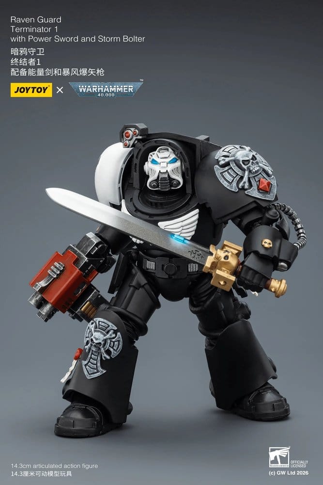 Warhammer 40,000 Actionfigur Raven Guard Terminator 1 with Power Sword and Storm Bolter 14 cm - Preorder - ETA: 16.07.2026