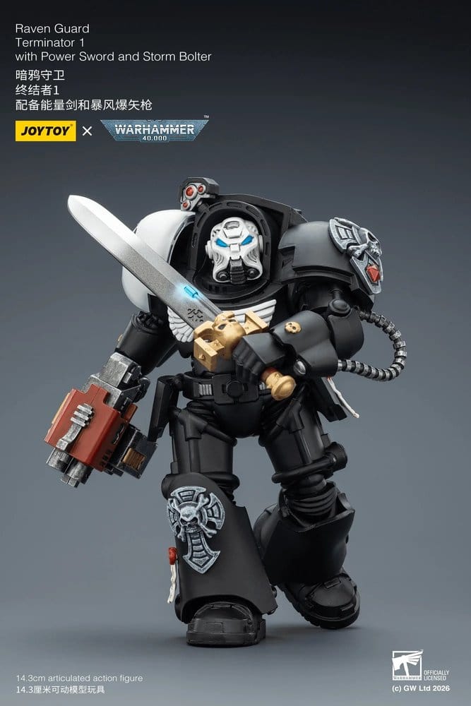 Warhammer 40,000 Actionfigur Raven Guard Terminator 1 with Power Sword and Storm Bolter 14 cm - Preorder - ETA: 16.07.2026