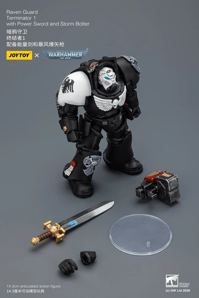 Warhammer 40,000 Actionfigur Raven Guard Terminator 1 with Power Sword and Storm Bolter 14 cm - Preorder - ETA: 16.07.2026