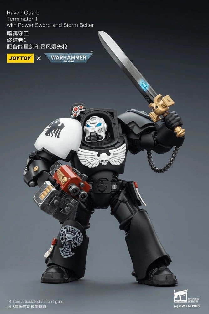 Warhammer 40,000 Actionfigur Raven Guard Terminator 1 with Power Sword and Storm Bolter 14 cm - Preorder - ETA: 16.07.2026