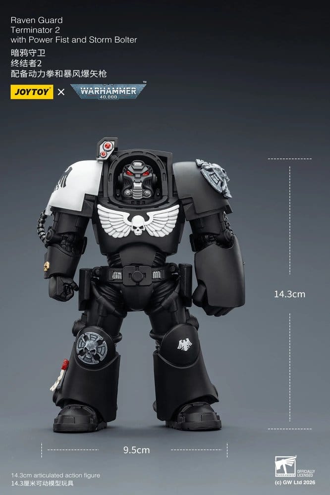 Warhammer 40,000 Actionfigur Raven Guard Terminator 2 with Power Fist and Storm Bolter 14 cm - Preorder - ETA: 16.07.2026