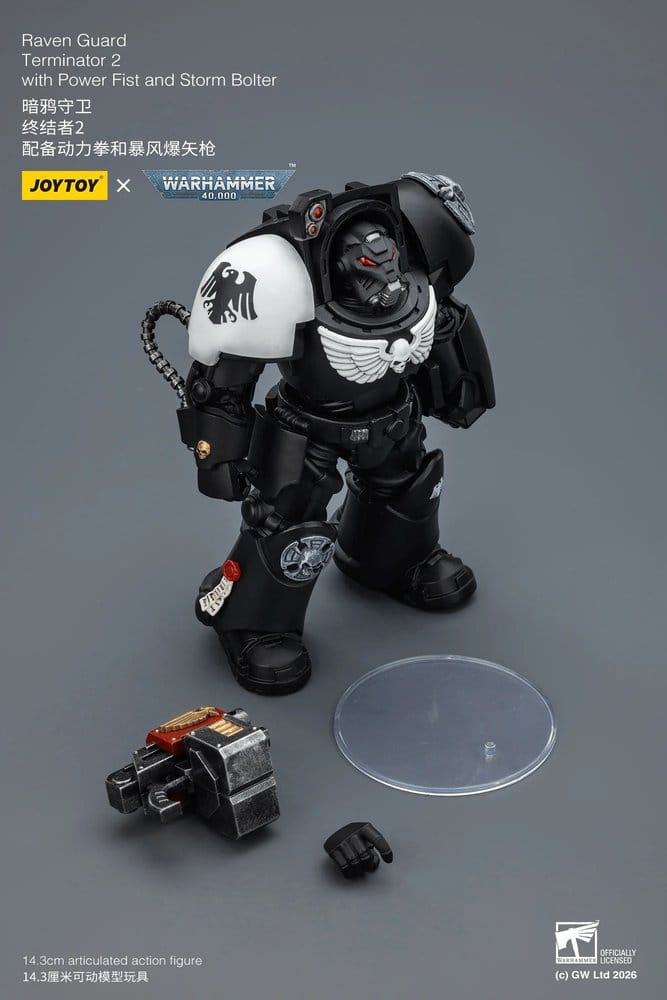 Warhammer 40,000 Actionfigur Raven Guard Terminator 2 with Power Fist and Storm Bolter 14 cm - Preorder - ETA: 16.07.2026