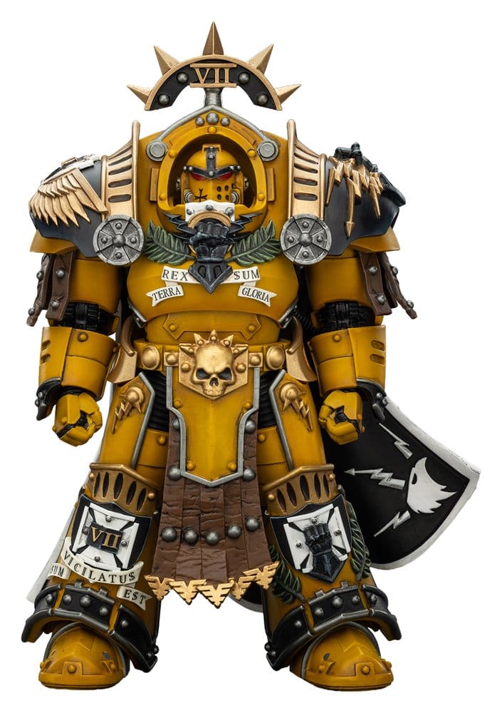 Warhammer Imperial Fists Actionfigur Legion Praetor in Tartaros Terminator Armourwith Power Sword and Vigil Storm Shield 14 cm - Preorder - ETA: 16.07.2026