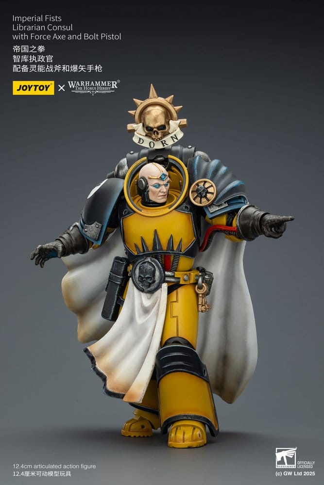 Warhammer Imperial Fists Actionfigur Librarian Consulwith Force Axe and Bolt Pistol 12 cm - Preorder - ETA: 10.08.2026