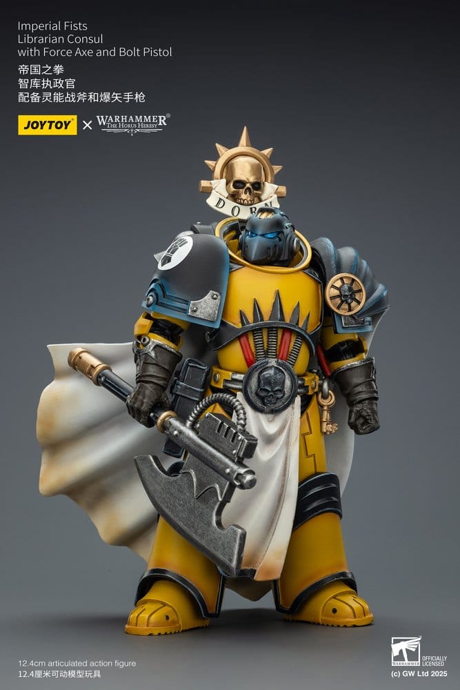 Warhammer Imperial Fists Actionfigur Librarian Consulwith Force Axe and Bolt Pistol 12 cm - Preorder - ETA: 10.08.2026