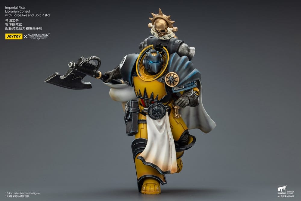 Warhammer Imperial Fists Actionfigur Librarian Consulwith Force Axe and Bolt Pistol 12 cm - Preorder - ETA: 10.08.2026