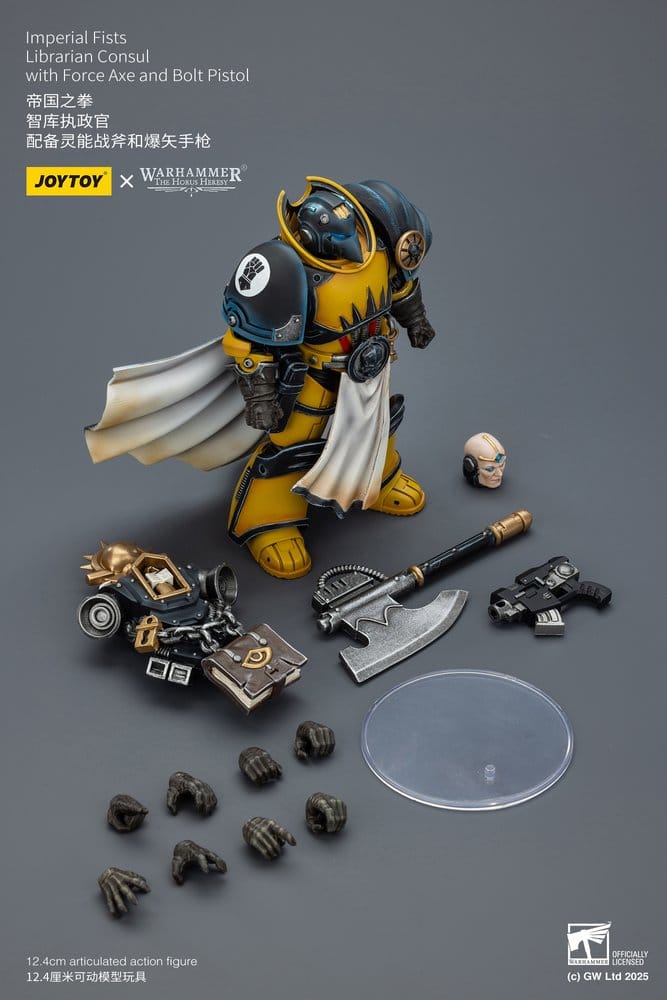 Warhammer Imperial Fists Actionfigur Librarian Consulwith Force Axe and Bolt Pistol 12 cm - Preorder - ETA: 10.08.2026